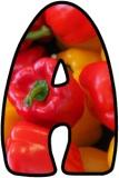 Red and Yellow Peppers lettering