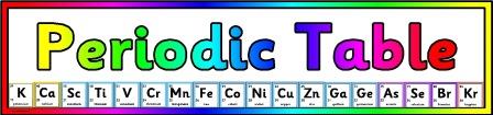 Printable Periodic Table banner for display