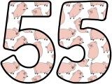 Free printable Pigs background instant display lettering sets for classroom display.