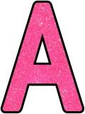 Print your own printable pink glitter lettering sets.  Make your own display headings, banners, door signs, scrapbooking pages etc with these free pink glitter letter and number sets.