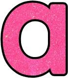 Print your own printable pink glitter lettering sets.  Make your own display headings, banners, door signs, scrapbooking pages etc with these free pink glitter letter and number sets.
