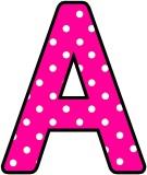 Free Pink Polka Dots Classroom Display Lettering