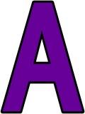Free printable instant display lettering sets for classroom bulletin board displays -  purple Alphabet set