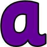Free printable instant display lettering sets for classroom bulletin board displays -  purple Alphabet set