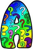 Free printable question mark background instant display lettering sets for classroom display.
