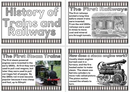 Free Printable History of Trains and Railways Posters