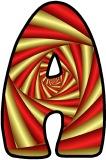 Free printable red and gold swirl background instant display digital lettering sets for classroom display.