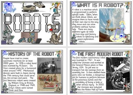 Free Printable Posters about Robots History and Uses