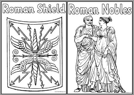 Free printable Roman Colouring Pages