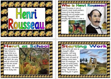 Free Printable Henri Rousseau Biography Display Posters
