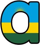 Free Rwanda Flag digital display letters