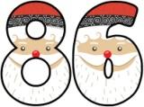 Santa Face background image lettering sets for Christmas Displays