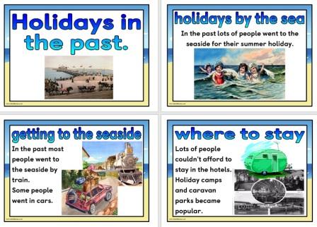 Free Printable Seaside Holidays in the Past Information Posters