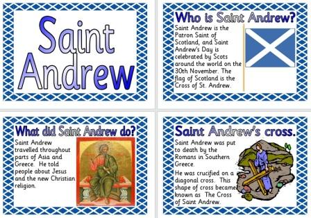 Free Printable Saint Andrew information for children
