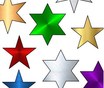 Free printable bulletin display board accents.  Metallic stars.  Can change the size of the stars or print as they are.  Huge choice of colours, also available in glitter and plain colour backgrounds.