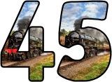 Free, printable lettering sets with a Steam Train, Transport themed background.  Great for Geography Classroom Displays.