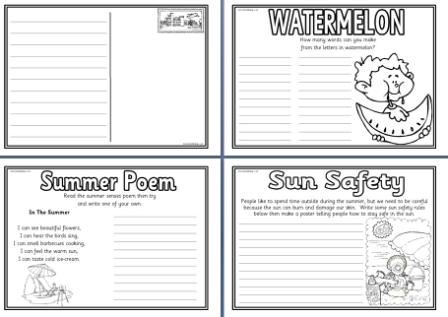 Free Printable Summer Worksheets
