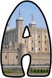 Free printable instant display lettering sets with a Tower of London background.