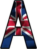 Free printable classroom display lettering sets - United Kingdom Flag background digital letters