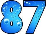 Underwater bubbles free printable lettering sets numbers
