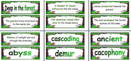 free printable wood vocabulary cards