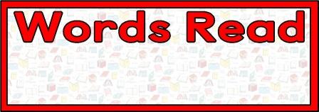 Printable teaching resources. Words Read Banner for Classroom Display