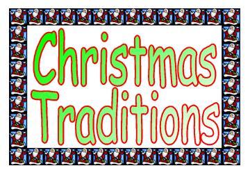 Free Printable Christmas Traditions Posters